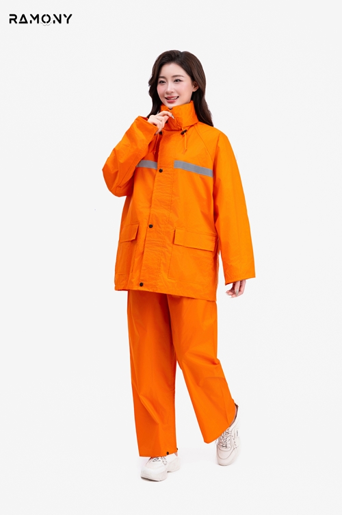 Áo mưa cam điện lực